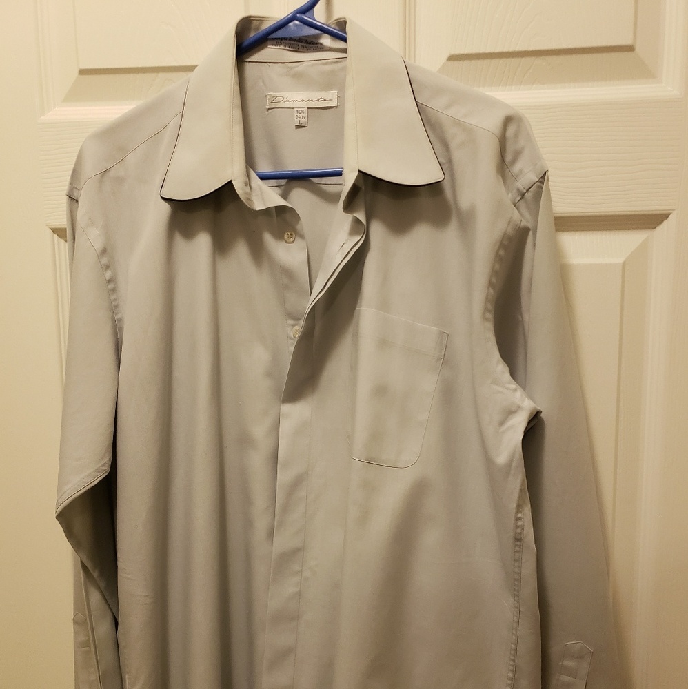 Light blue w/Navy Trim Diamante Men's Shirt